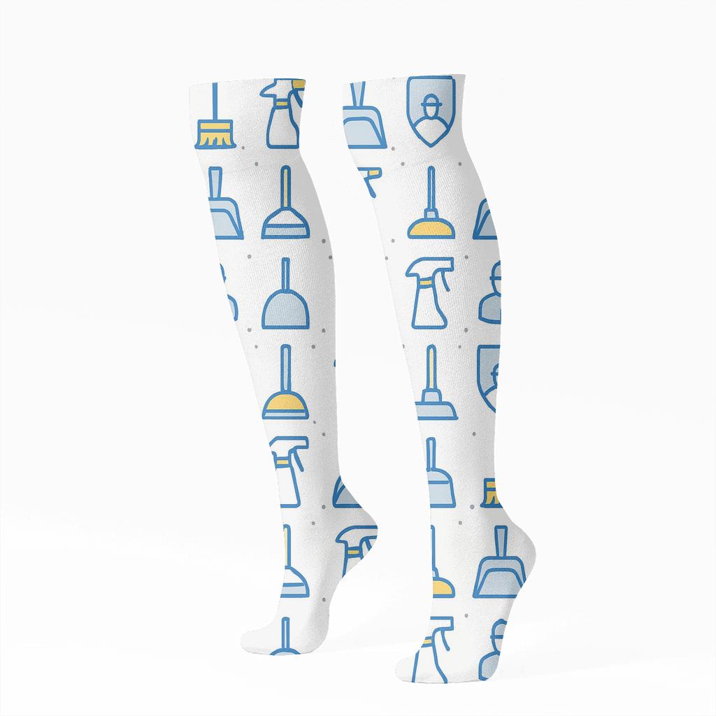 Custodian Crafted Tile Tessellation soft everyday knee-high socks