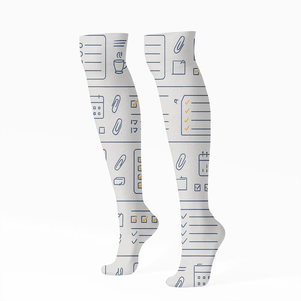 Task List Bands For An Office Manager personalized knee-high socks