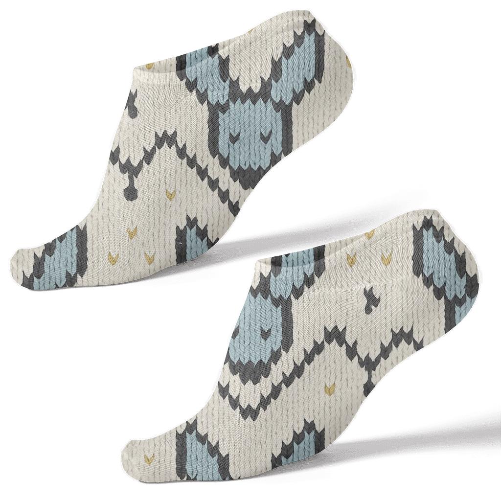 Donkey Ear Chevron Weave unique graphic ankle socks