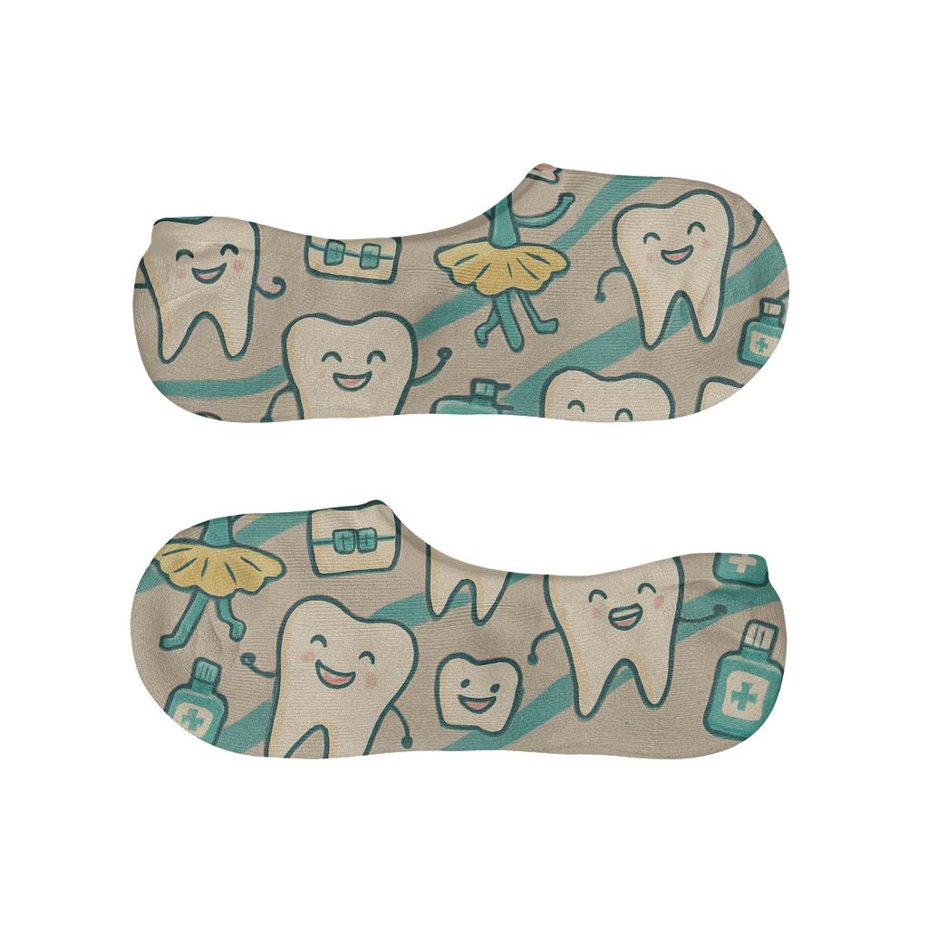 Dentist-Grade Toothbrush Tutu Parade breathable seamless no-show sockscustom no-show socks
