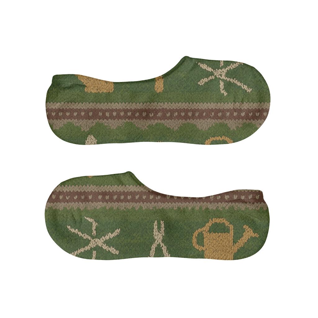Knitted Illusion Garden Bands, Landscaper Edition anti-slip no-show socks
