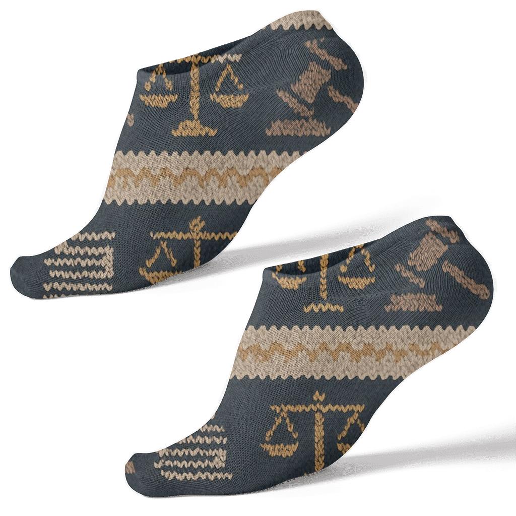 Paralegal Knit Illusion Court Docket Stripes comfortable cotton ankle socks