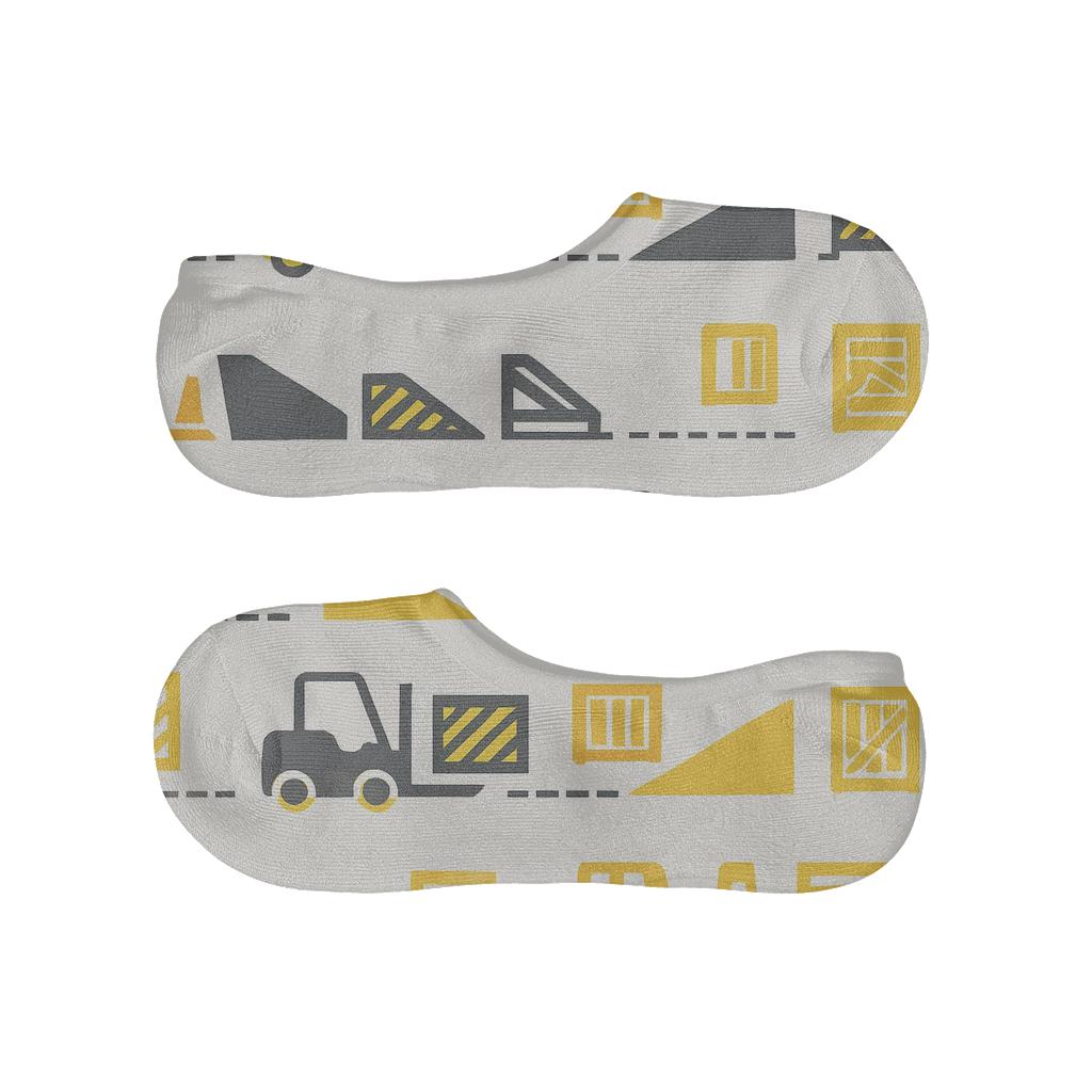 Loading Dock Band Pattern For Forklift Operator personalized no-show socks