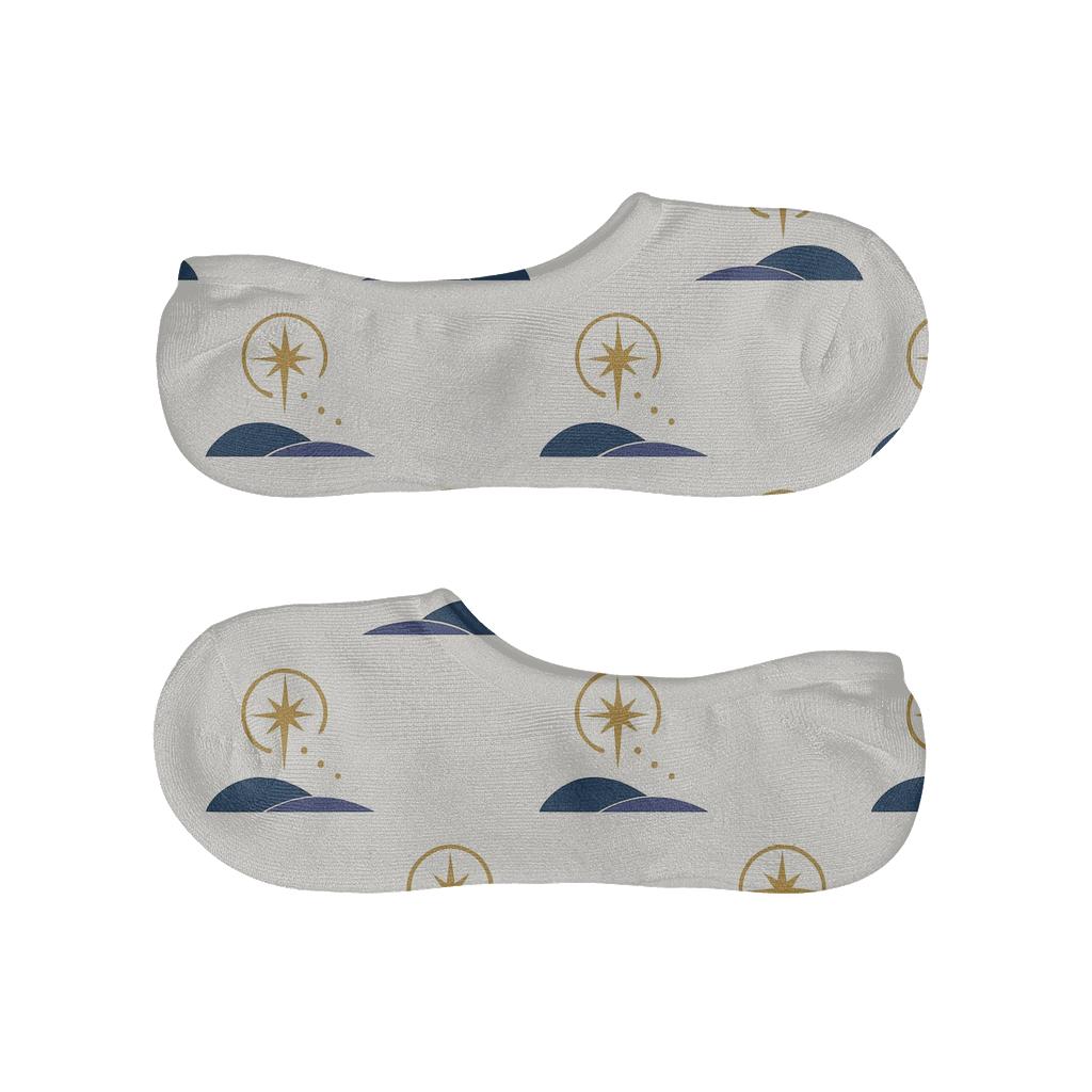 Midnight Horizon Repeat With Guiding Star Of Bethlehem breathable no-show socks