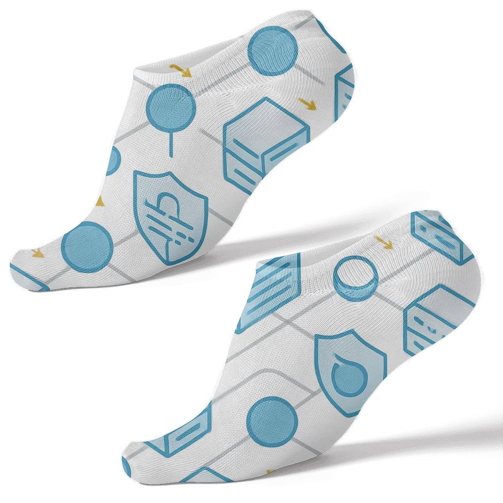 Server Rack Lattice With Network Administrator Nodes personalized ankle socks