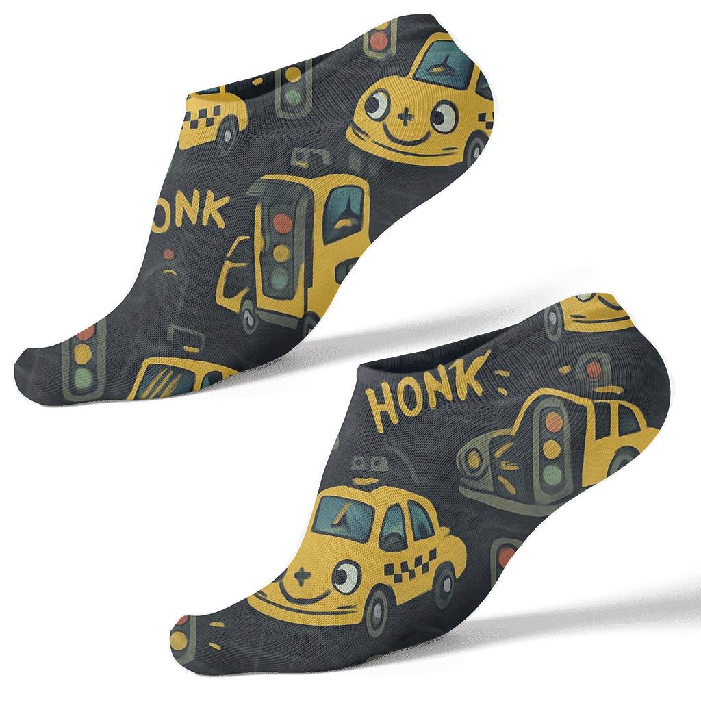 Taxi Driver Street Festival Tessellation trendy patterned ankle socks