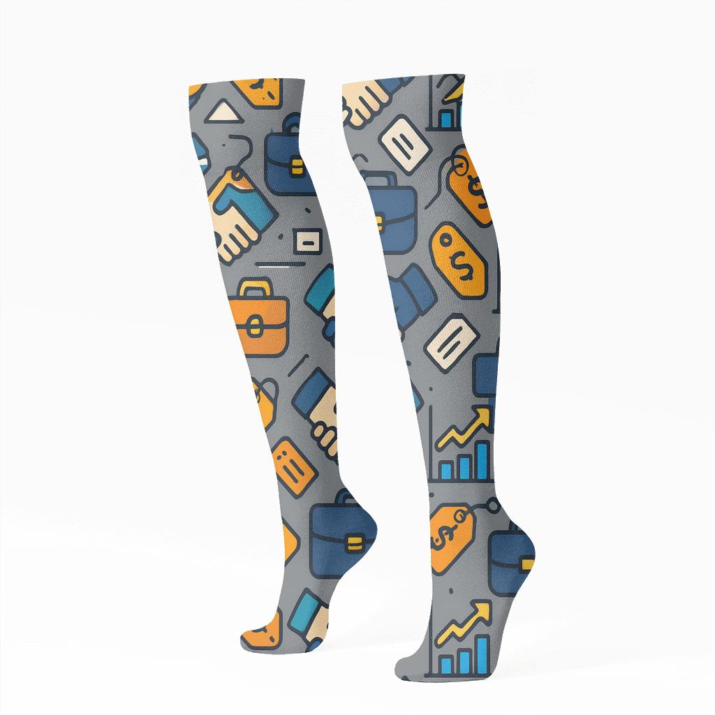 Salesperson-Showfloor Tessellation stylish athletic knee-high socks