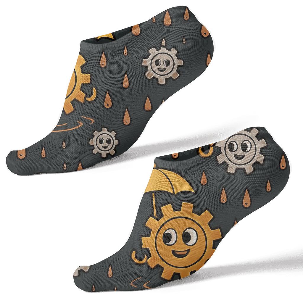 Gear Rain Parade With Mechanic Charm soft everyday ankle socks