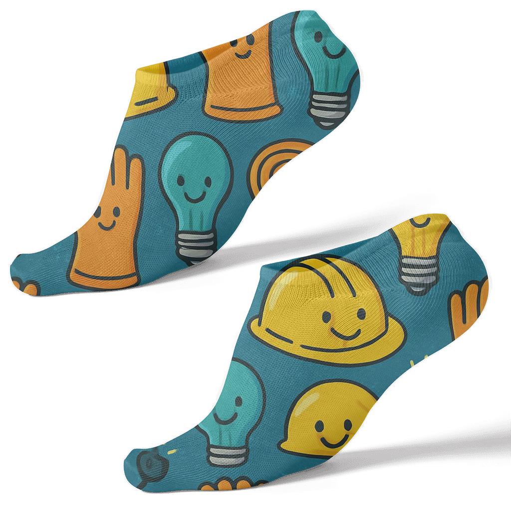 Toolbelt Parade Electrician Print personalized ankle socks