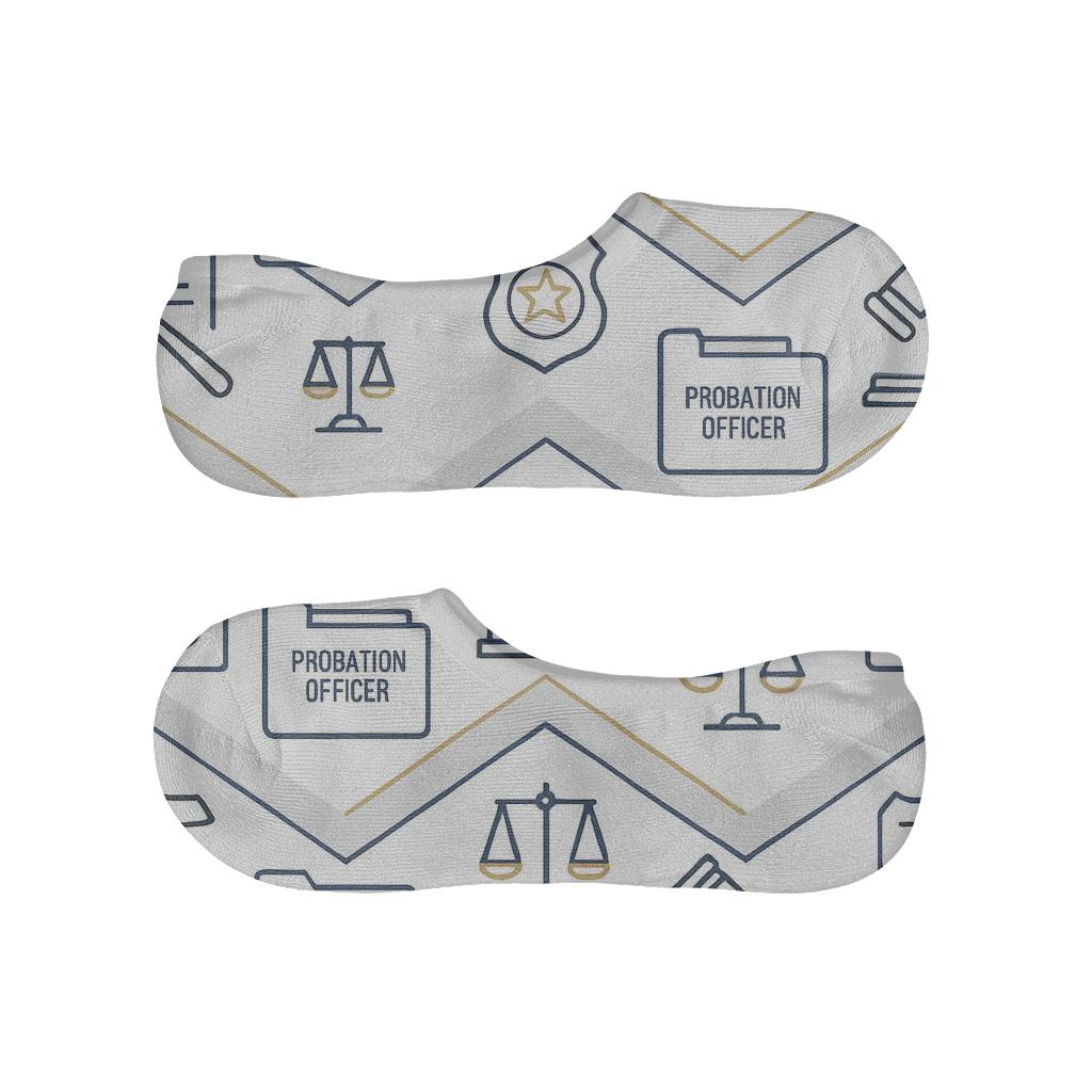 Chevron Case Notes With Probation Officer Detail soft cotton no-show socks