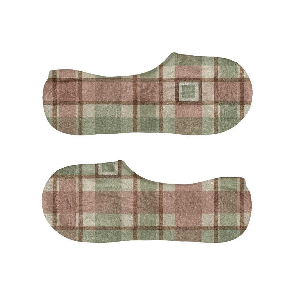 Painted Gingham Gradient Blocks With Nested Check Insets On Warm Cream comfortable invisible socks