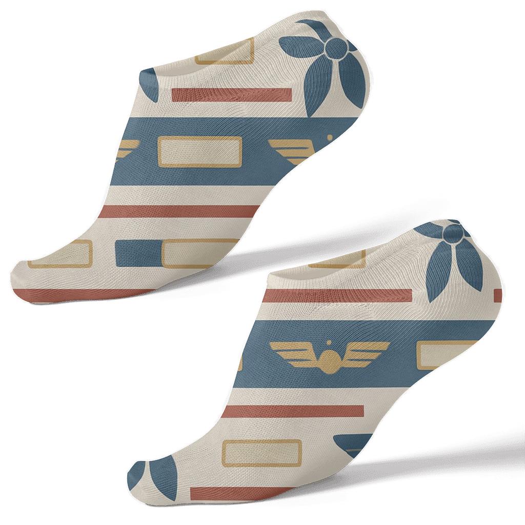 Flight Attendant Uniform Stripe Bands premium sports ankle socks