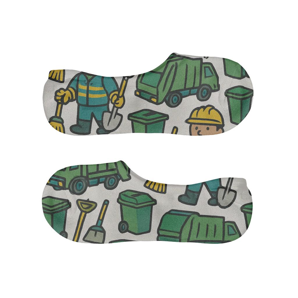 Recycling Bandana Repeat With Garbage Collector Icons unique hidden socks