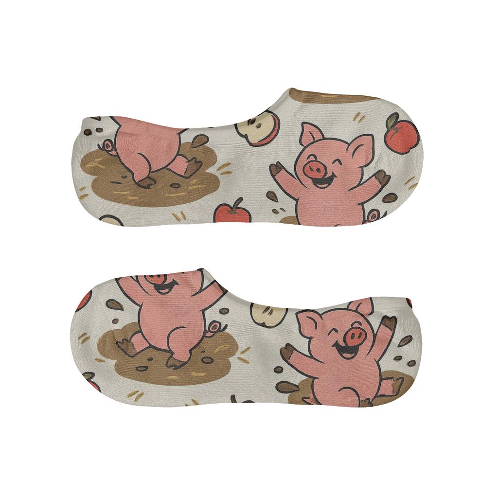 Mud Puddle Parade With Pig Motifs unique hidden socks