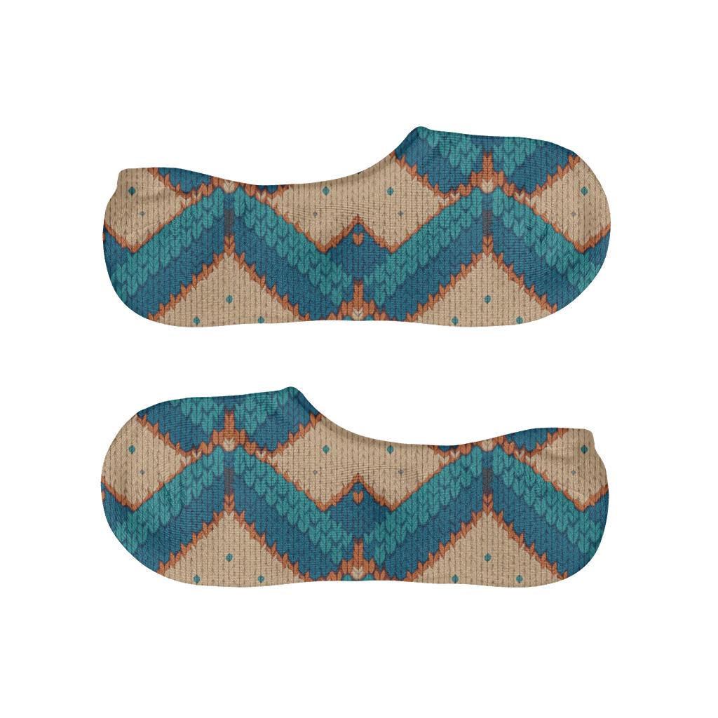 Knit Illusion Fish Scale Chevron comfortable invisible socks