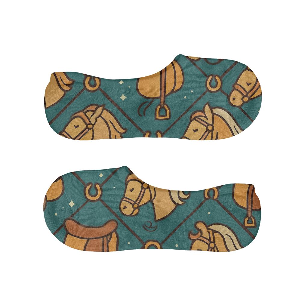 Horse-Crowned Saddle Lattice comfortable low-cut socks