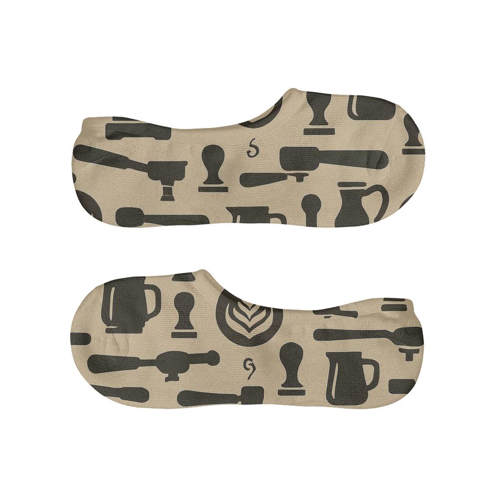 Cafe Tool Lattice With Barista Charm personalized invisible socks