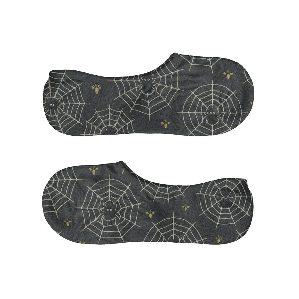 Botanical Chic Tile Of Dew Kissed Spider Web Medallions unique hidden socks