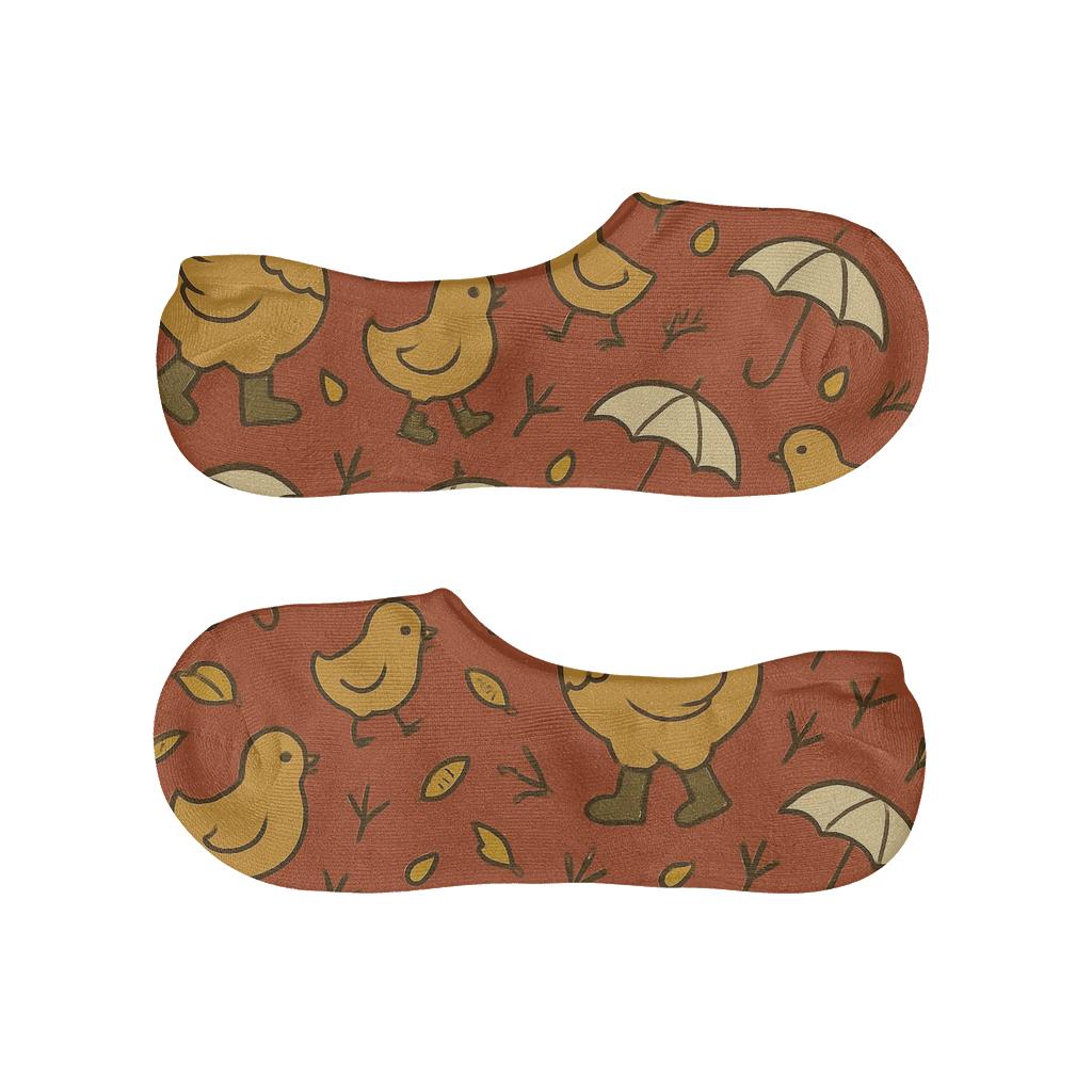 Barn Red Background With Chicken Rain Boot Parade breathable no-show socks