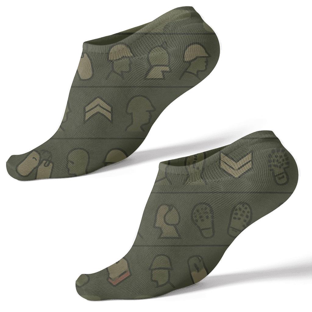 Insignia Bands With Soldier Rhythm designer print ankle socks