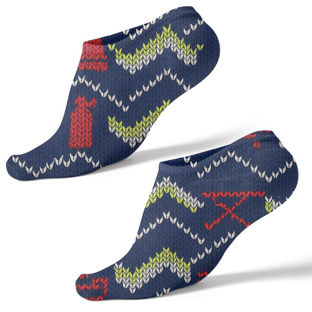 Paramedic Chevron Stripe Siren Knit Illusion unique graphic ankle socks