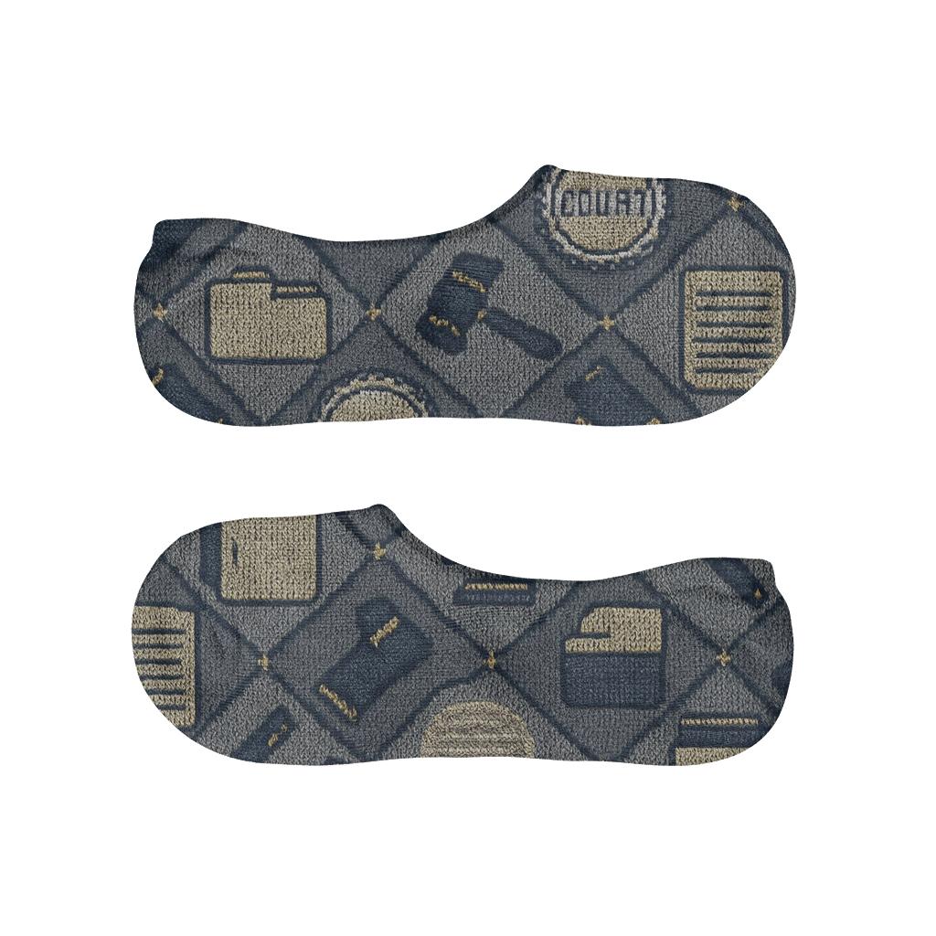 Knitted Court Clerk Docket Icons soft cotton no-show socks