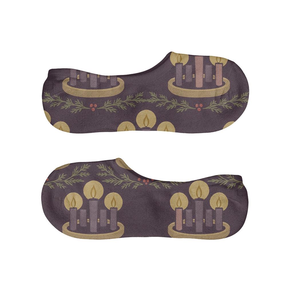 Liturgical Candle Bands With Advent Wreath Motifs breathable no-show socks