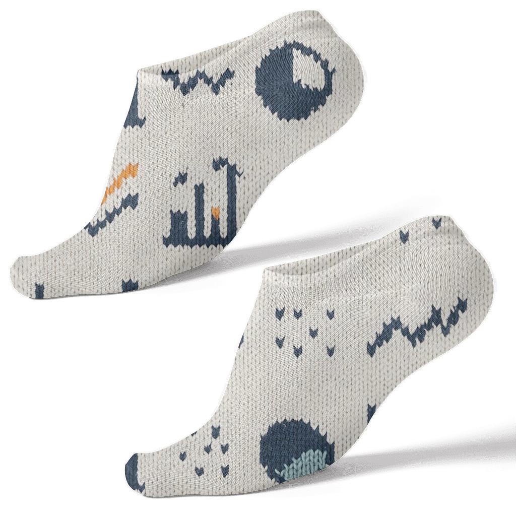 Knitted Data Analyst Metric Lattice soft everyday ankle socks