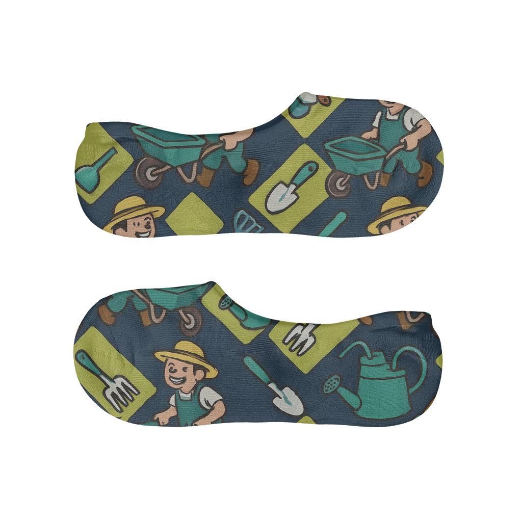 Tool Tessellation With Groundskeeper Silhouettes breathable seamless no-show sockscustom no-show socks