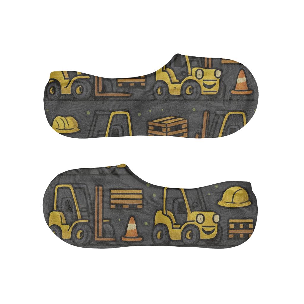 Pallet Party Bands With Forklift Operator Icons soft cotton no-show socks