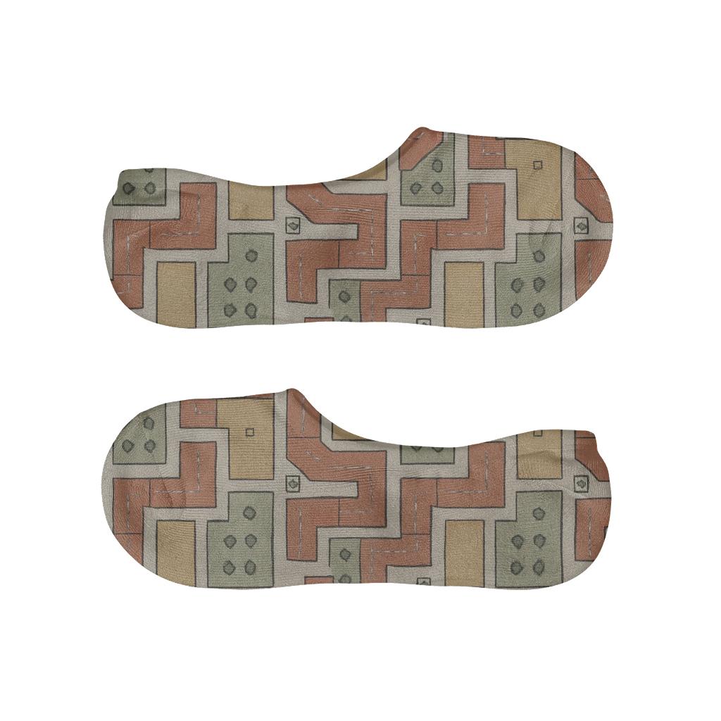 Building Block Tessellation Urban Planner comfortable low-cut socks