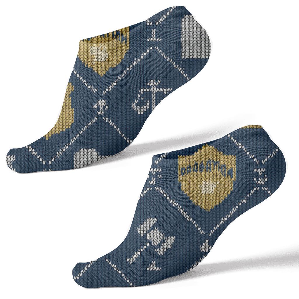 Knitted Rhythm Probation Officer Badge Lattice soft everyday ankle socks