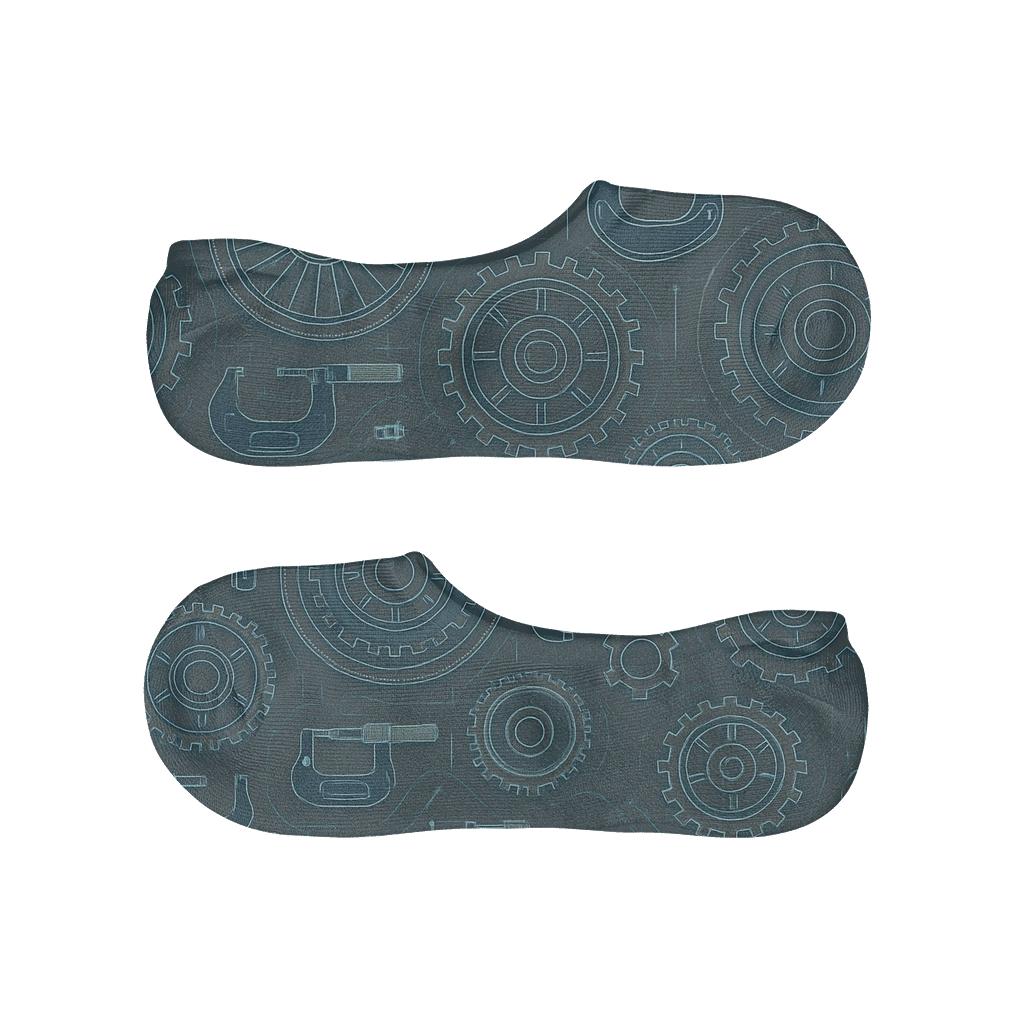 Turbine Tile Mechanical Engineer Mosaic trendy no-show sock styles