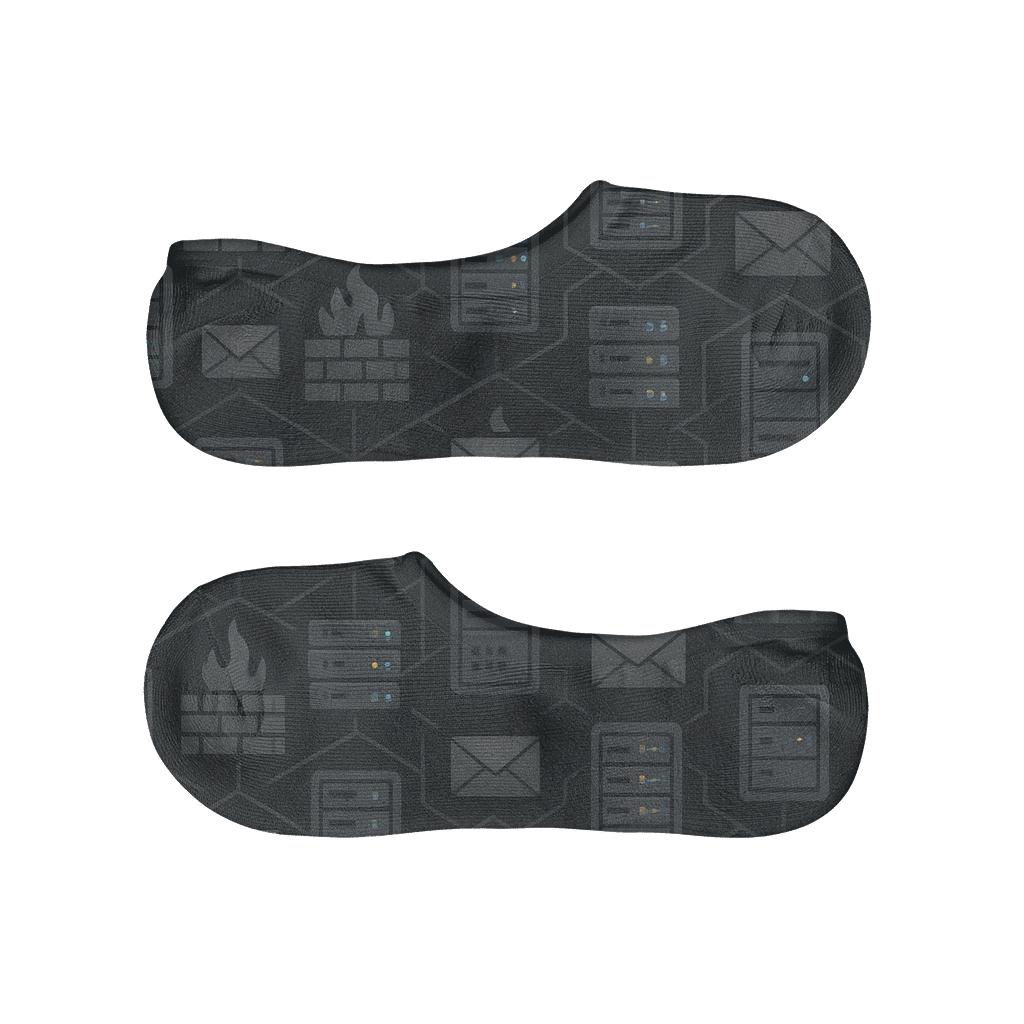 Server Map Lattice For Network Administrator anti-slip no-show socks