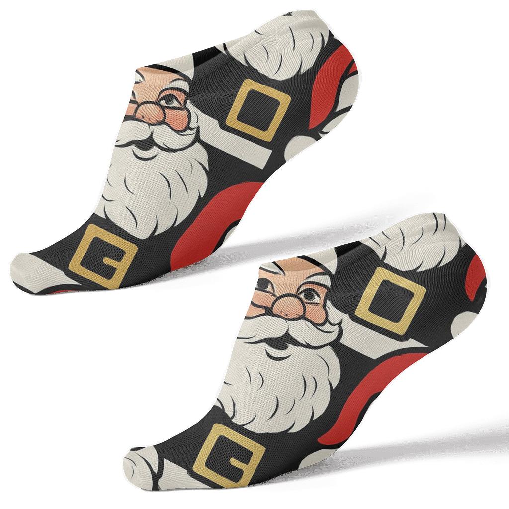 Pop Art Collage Santa Face Tessellation personalized ankle socks