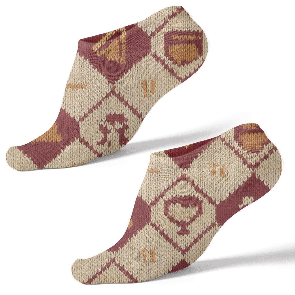 Apron Pocket Tessellation Waiter Knit Illusion comfortable cotton ankle socks