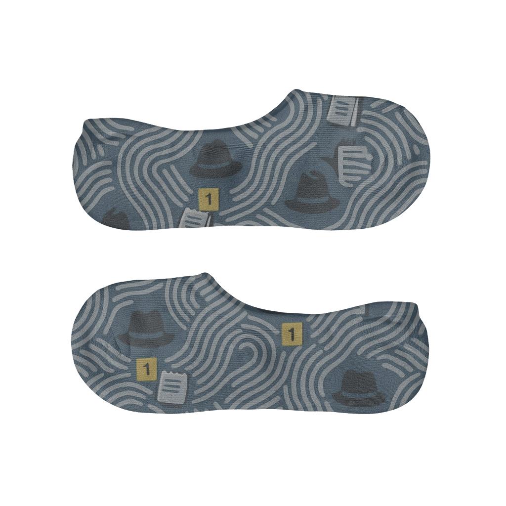 Fingerprint Lattice In Police Detective Chic comfortable invisible socks