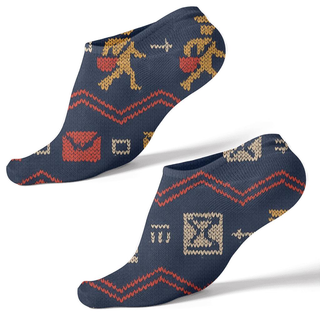 Knitted Airmail Stripes, Postal Worker Edition premium sports ankle socks