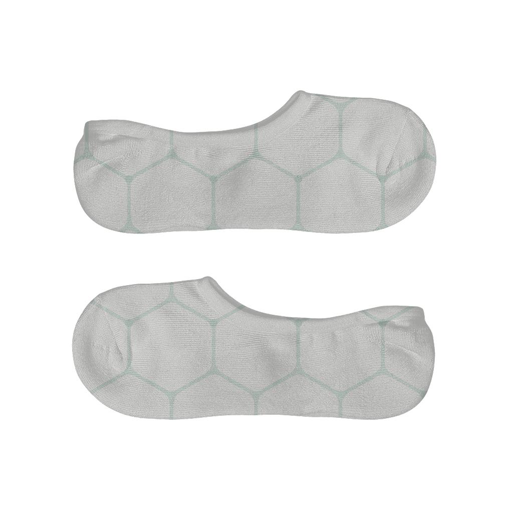 Cellular Mesh Light designer print no-show socks