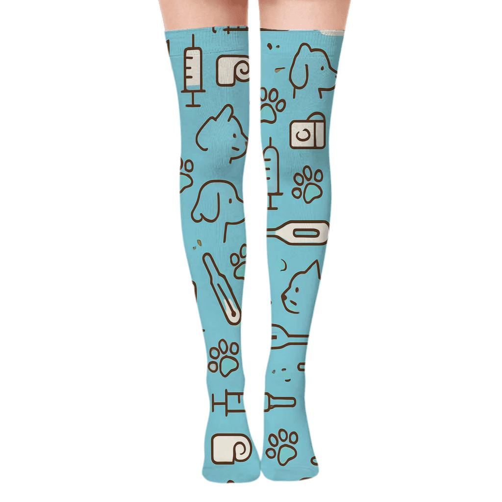 Tool Grid For Pets, Veterinarian Edition trendy patterned over-the-knee socks