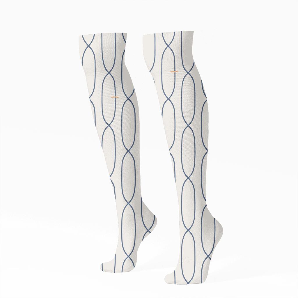 Parallel Loop Links stylish athletic knee-high socks