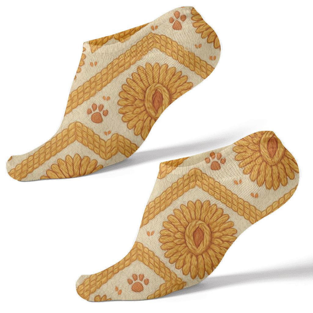 Savanna Knit Illusion, Lion Edition premium sports ankle socks
