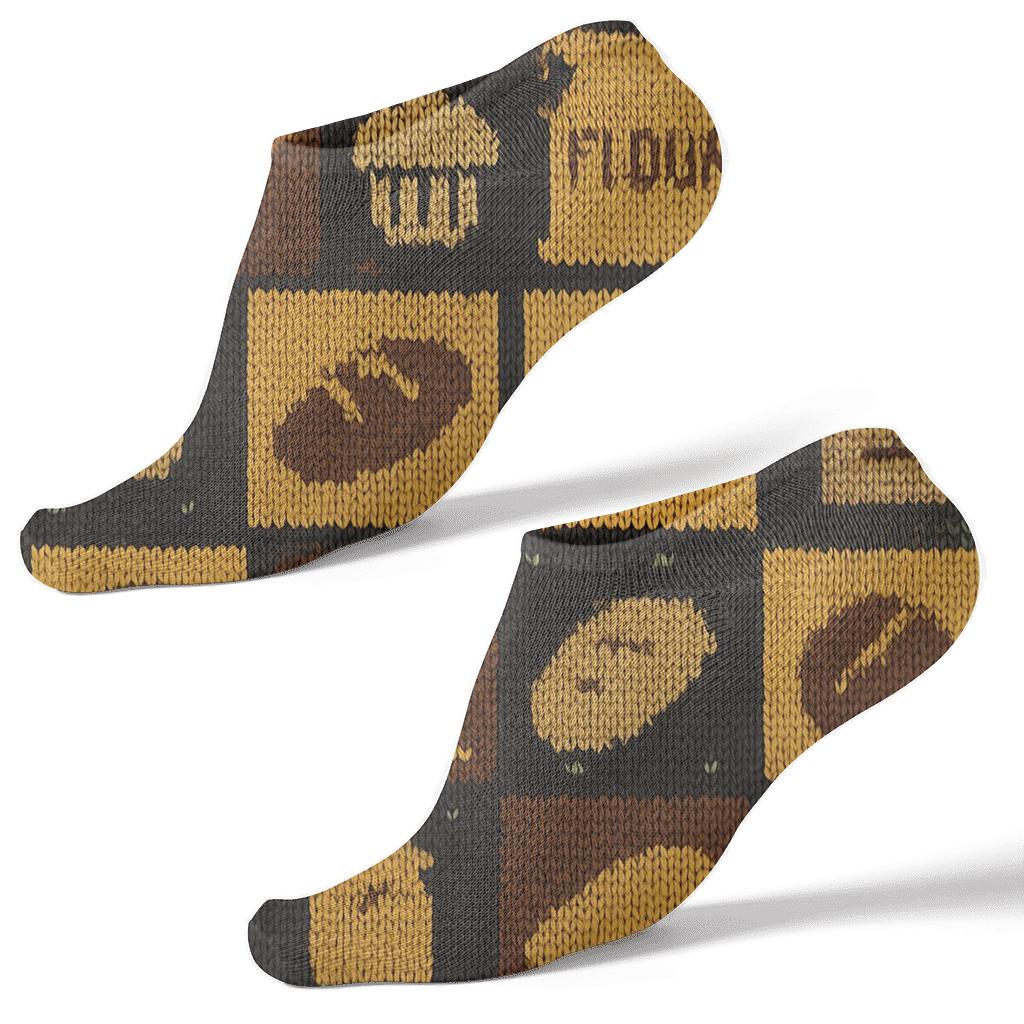 Knitted Baker Crumb Quilt soft everyday ankle socks