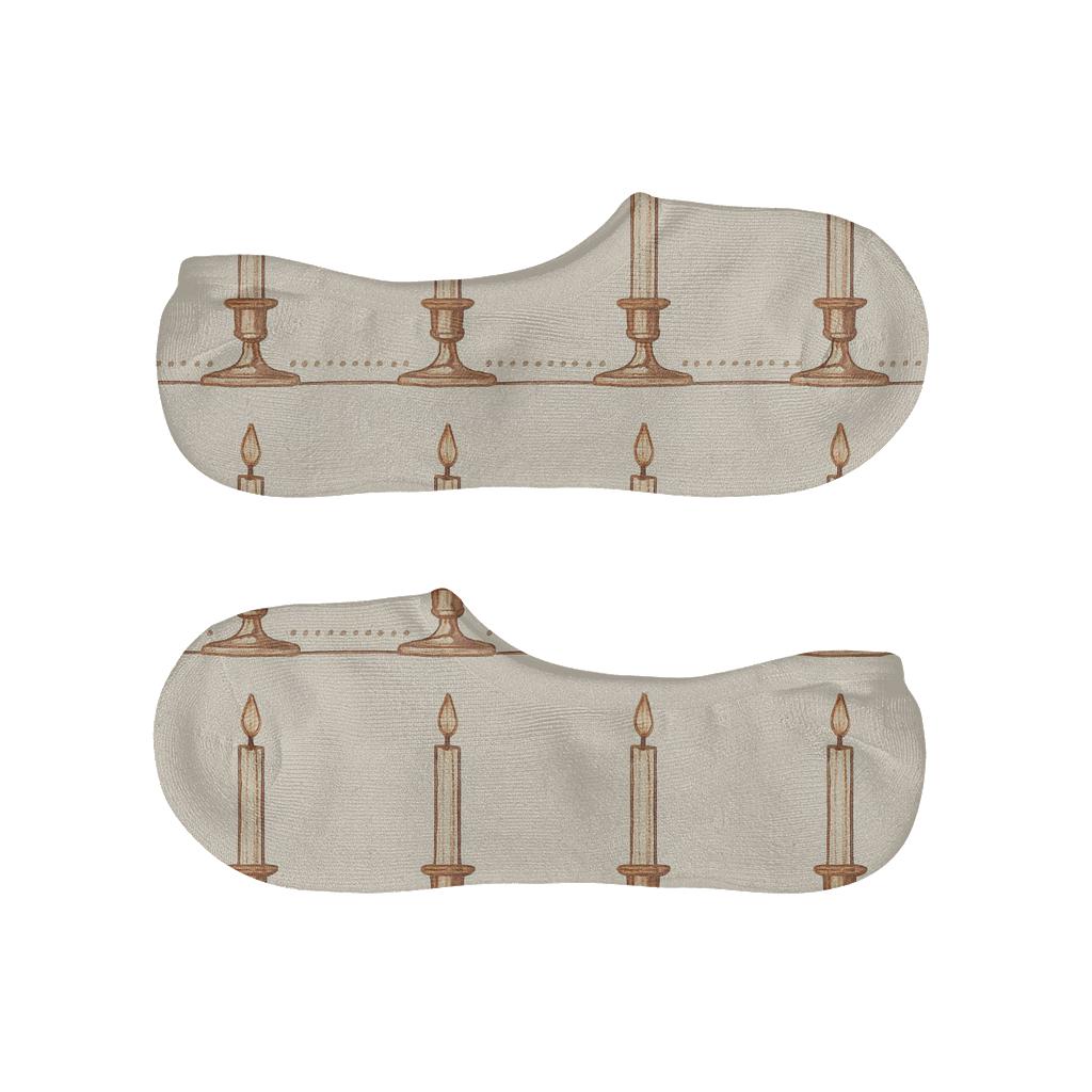 Apothecary Study Pattern With Taper Candle Rows comfortable invisible socks
