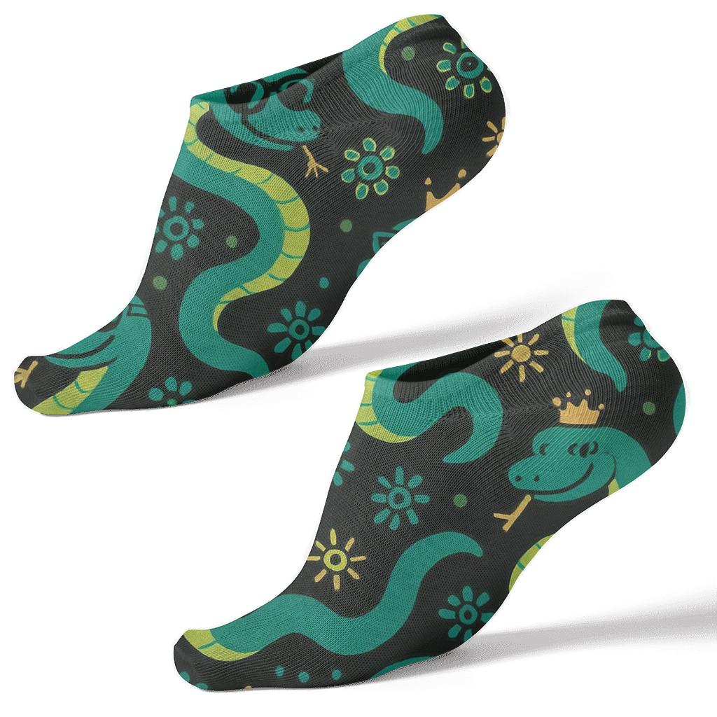 Jungle Party Snake Motif Parade unique graphic ankle socks