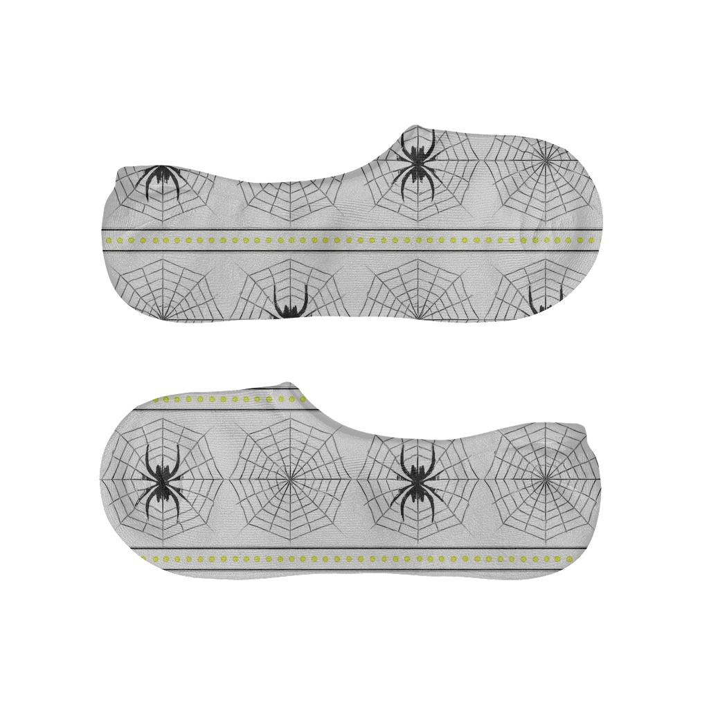 Botanical Bands With Spider Threadwork anti-slip no-show socks