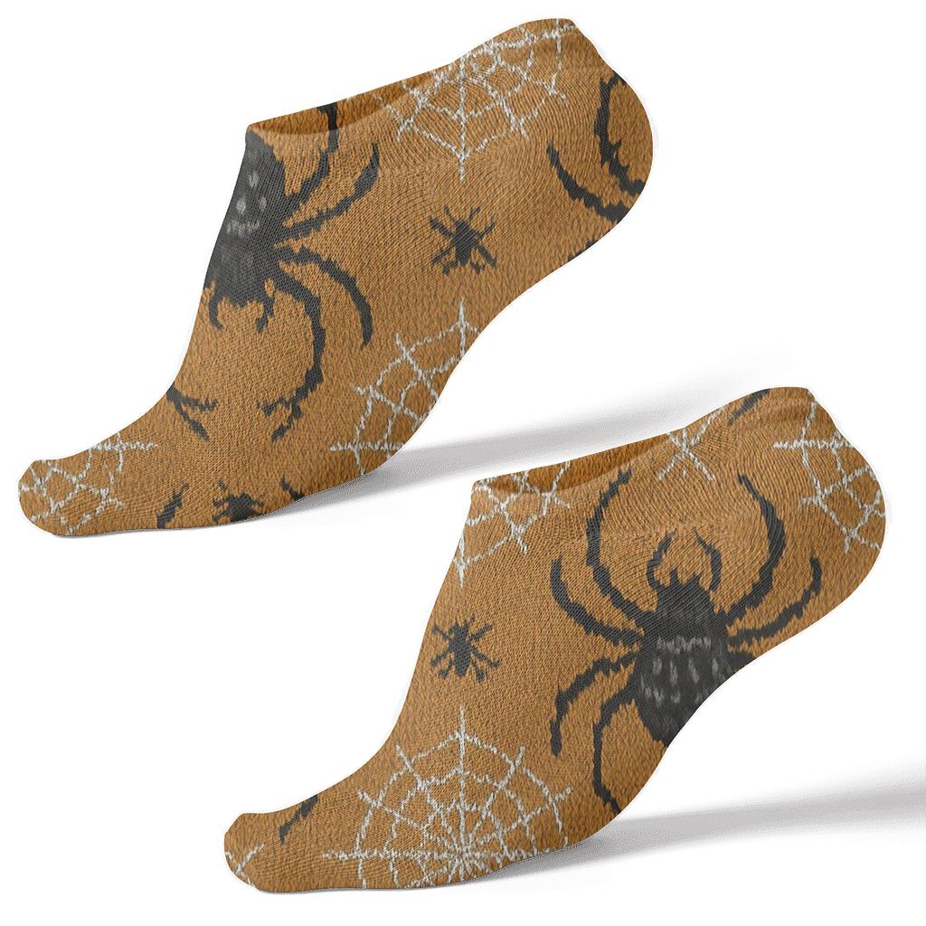 Spider Web Lattice Knit Illusion custom ankle socks
