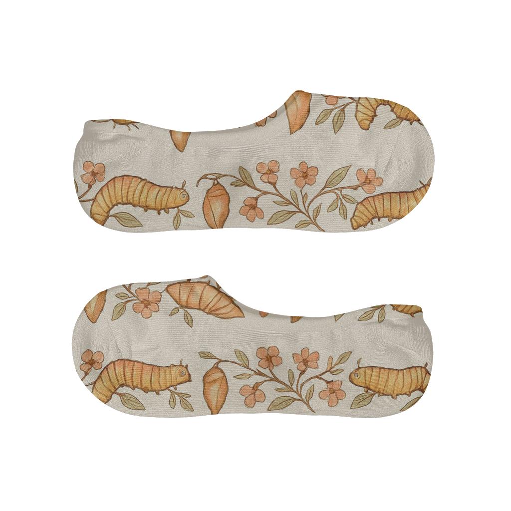 Vintage Chrysalis Garland Stripe On Ivory Field trendy no-show sock styles