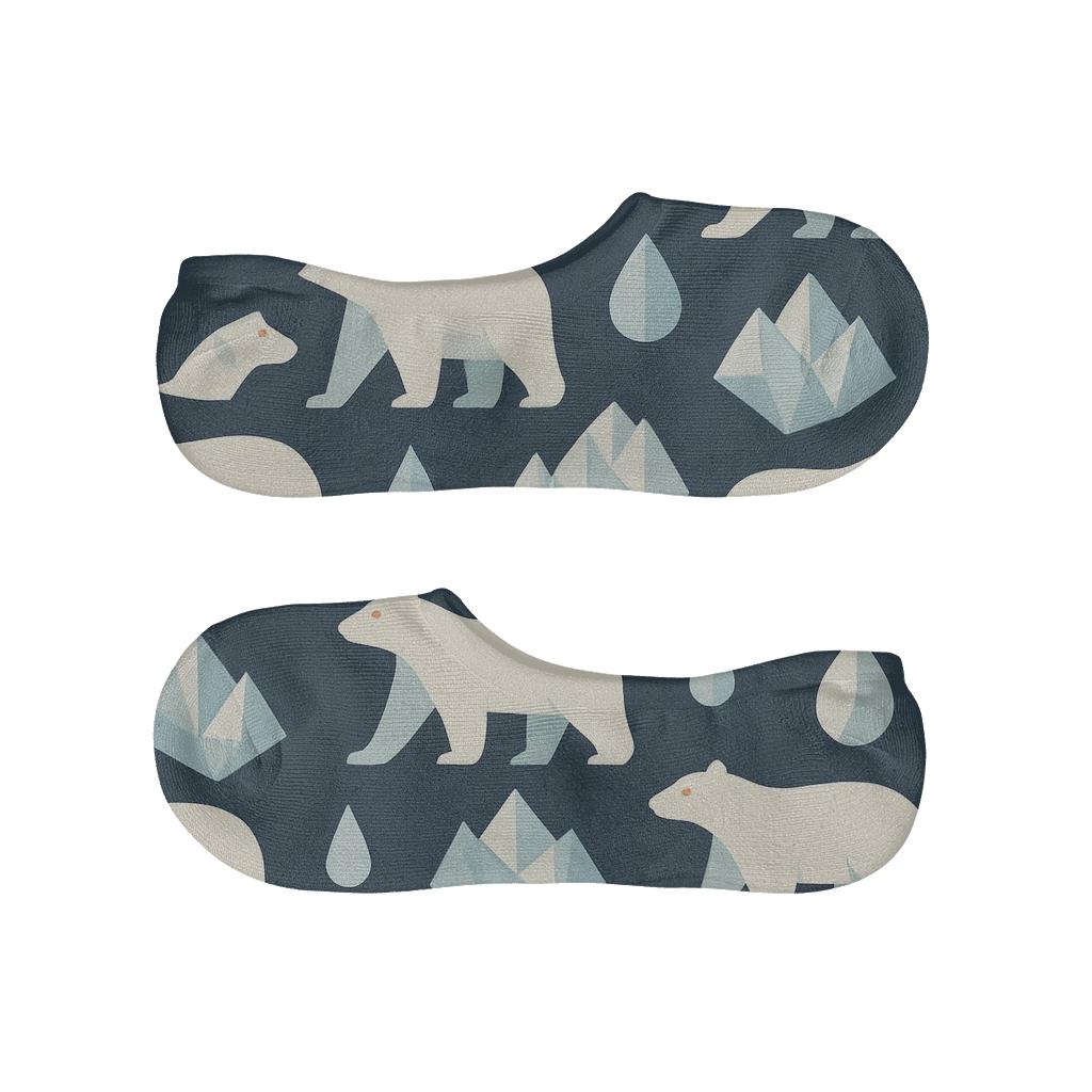 Iceberg Lattice With Polar Bear Silhouettes unique hidden socks