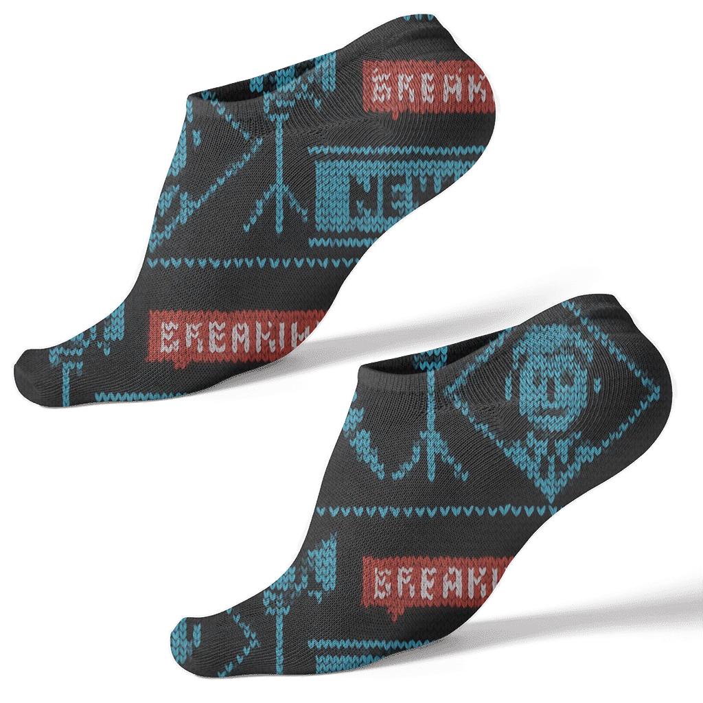 News Anchor Knit Illusion Desk Chevron trendy patterned ankle socks